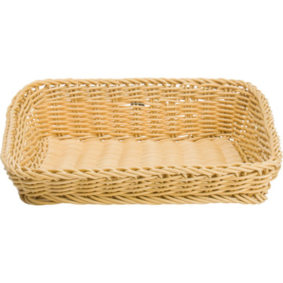 Presentation basket, 36,5 x 40 x 5/10 cm, light beige