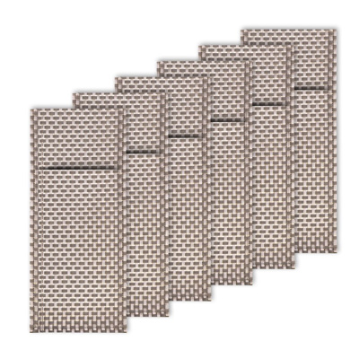 6 Bolsas para cubiertos »Elegance«, 24 x 9 cm, gris/plata