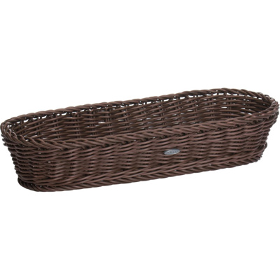 Baguette-basket oval, 40 x 16 x 8 cm, brown
