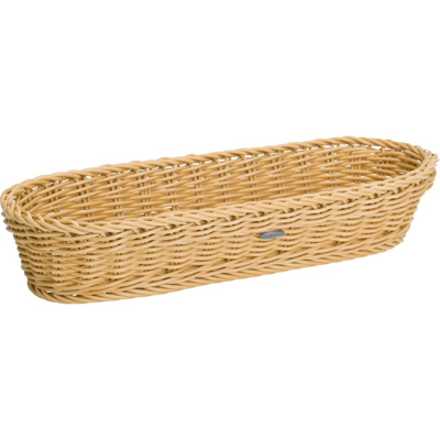 Baguette-basket oval, 40 x 16 x 8 cm, light beige