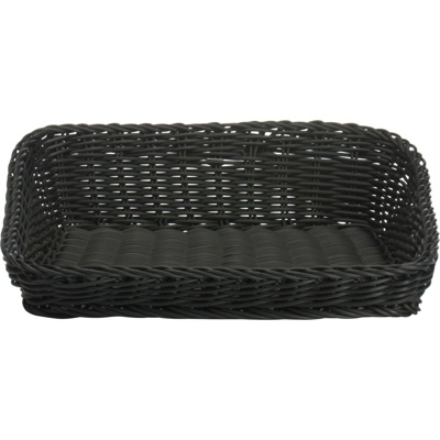 Presentation basket, 44 x 40 x 5/12,5 cm, black