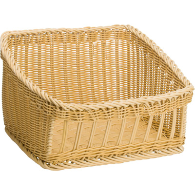Presentation basket, 40 x 40 x 16/27 cm, light beige
