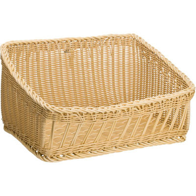 Presentation basket, 50 x 40 x 16/27 cm, light beige