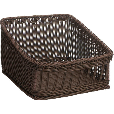 Presentation basket, 40 x 50 x 16/27 cm, brown