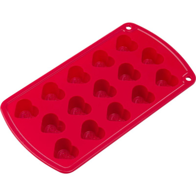 Silicone chocolate mould »Heart«, red