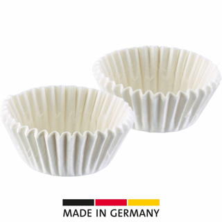 100 Paper chocolate cups, white