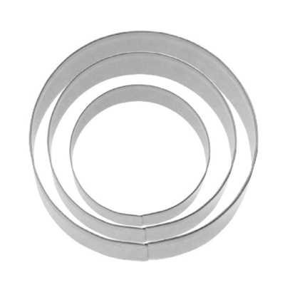 3 Terrace cookie cutters »Ring«, 4 cm, 5 cm, 6 cm