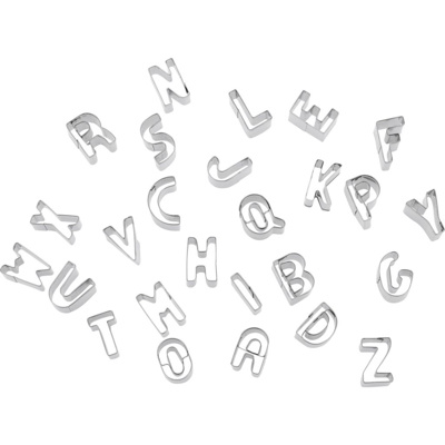 Cookie cutters »letters A-Z«, 2,5 cm