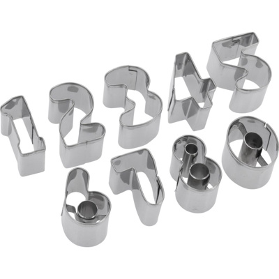 Cookie cutters numbers »0-9«, 2,5 cm