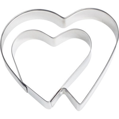 Cookie cutter »Double heart«, 6,5 cm