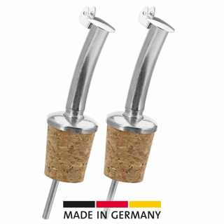 2 Free flow pourers »Classic Standard«, natural cork, metal