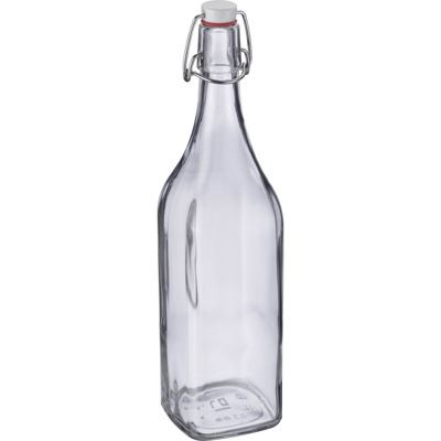 Bügelverschlussflasche eckig, 1 l