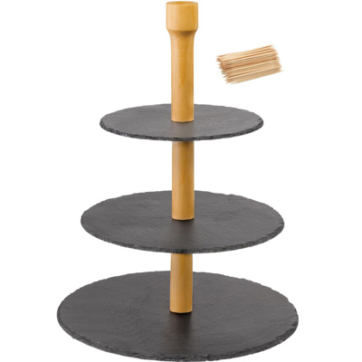 3-tier serving stand »Tapas + Friends« + 100 mini-fingerfood