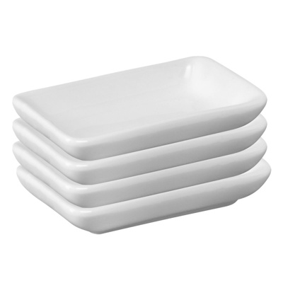 4 Ceramic dishes »Tapas + Friends«, rectangular, 7,8 x 5 x 1