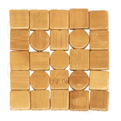 4 Bambú portavasos »Mosaik«, 10 x 10 cm, EAN 4004094701177