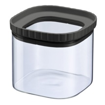 Glass jar with silicone lid, stackable, 655 ml