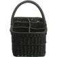 Carrying basket for 6 bottles angular, 38 x 29 x 20 cm, blac