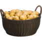 Round basket/2 handles, Ø 42 x 19 cm, brown