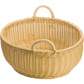 Round basket/2 handles, Ø 42 x 19 cm, light beige