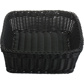 Rectangular flat basket, 37 x 30 x 9 cm, black