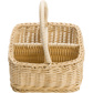 Terrace basket angular, 19 x 19 x 10 cm, light beige
