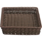 Basket rectangular, 40 x 30 x 7 cm, with metal frame, brown