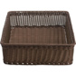 Basket rectangular, 60 x 40 x 13 cm, with metal frame, brown