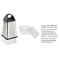 Square grater with food collector