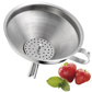Bottle funnel with strainer stainless steel