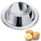 Egg cup, round, stainless steel