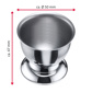 4 Egg cups with foot, stainless steel