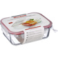 Glass food storage box 1380 ml,  with 2 separate compartment