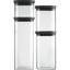 Boîte en verre avec couvercle en silicone, empilable, 655 ml