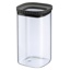 Glass jar with silicone lid, stackable, 1500 ml