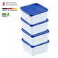 4 Deep freezing containers »Trio«, 0,5 l