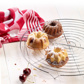 Silicone baking mould for 6 small cakes »Trio«, red