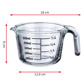 Measuring jug, glass, 0,5 l, open handle