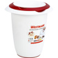 Mixing bowl with two piece lid, 1 l, white/red