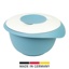 Mixing bowl with two piece lid, 2,5 l, blue/white