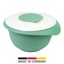 Mixing bowl with two piece lid, 2,5 l, mint-green/white