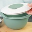 Mixing bowl with two piece lid, 2,5 l, mint-green/white