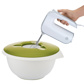 Mixing bowl with two piece lid, 3,5 l, white/apple green
