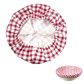 Cover for baskets, round medium, chequered