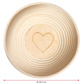 Set de banneton a pain, rond, avec cœur, Ø 24,5 x 8,5 cm, av