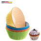 80 Paper muffin baking cups, coloured