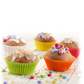 80 Paper muffin baking cups, coloured
