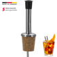 12 Free flow pourers »Inox Standard«, natural cork, plastic