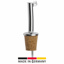 Free flow pourer »Inox Standard«, natural cork, metal flap