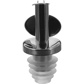 12 Free flow pourers »Inox oil special«, silicone cork, deco