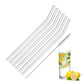 6 Drinking straws »Glas Knick« bent, 200 mm + cleaning brush